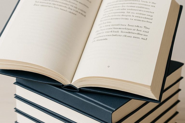 Schreibtisch mit Laptop, Büchern und Weltkarte