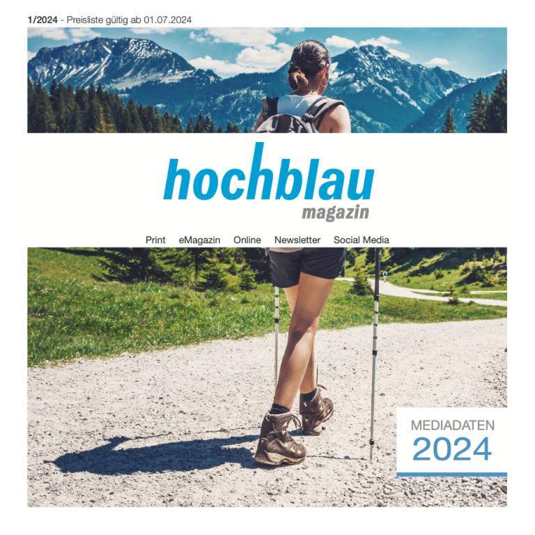  Titelblatt der Mediadaten des hochblau Magazins